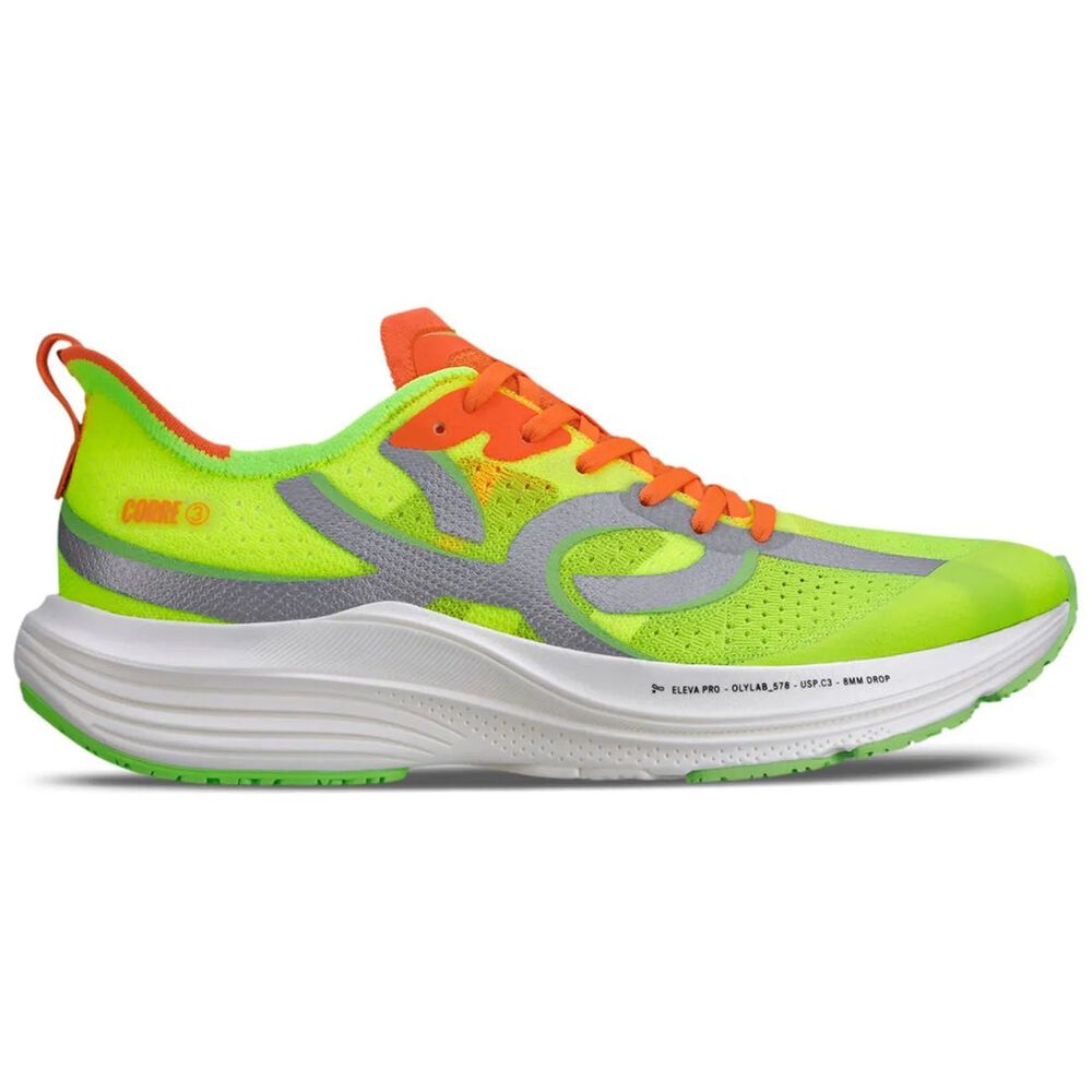 Zapatilla Running Hombre Corre 3 Verde Neón image number 0.0
